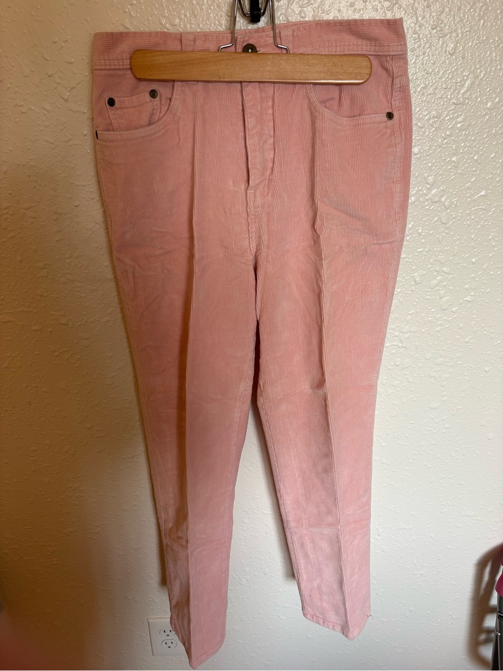 bill blass Pink Corduroy Tapered Pants